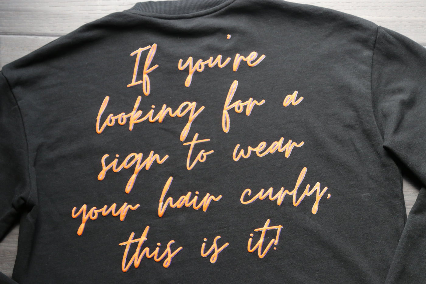 Custom puff print sweatshirt