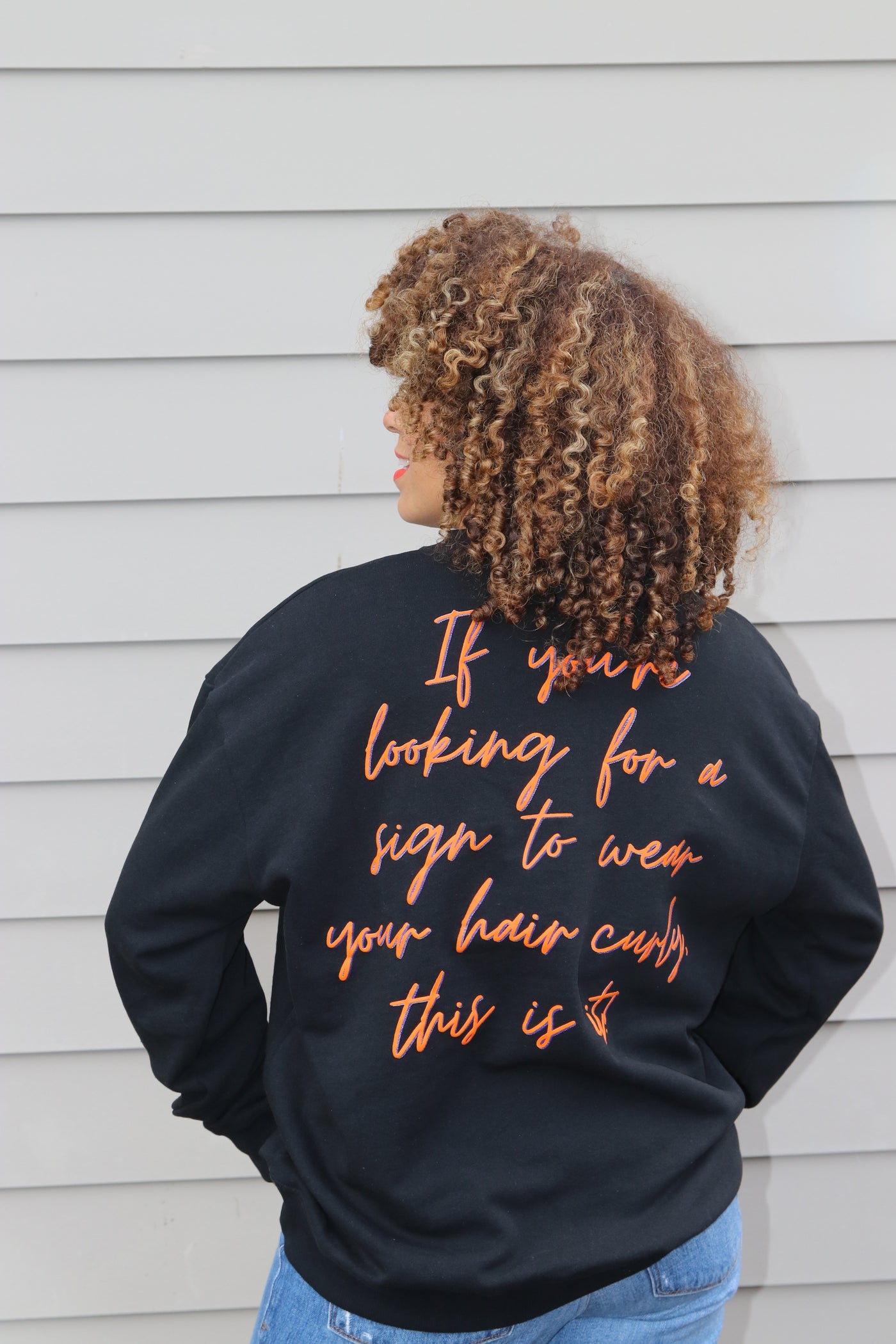 Custom puff print sweatshirt