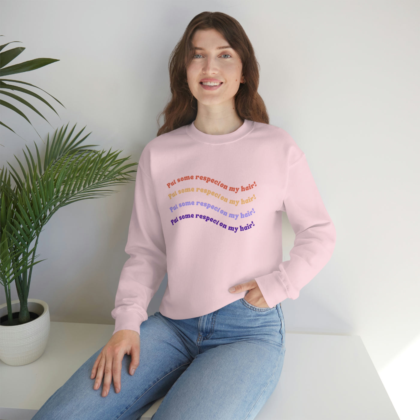 Put Some Respect On My Hair! - Unisex Heavy Blend™ Crewneck Sweatshirt - curlysister