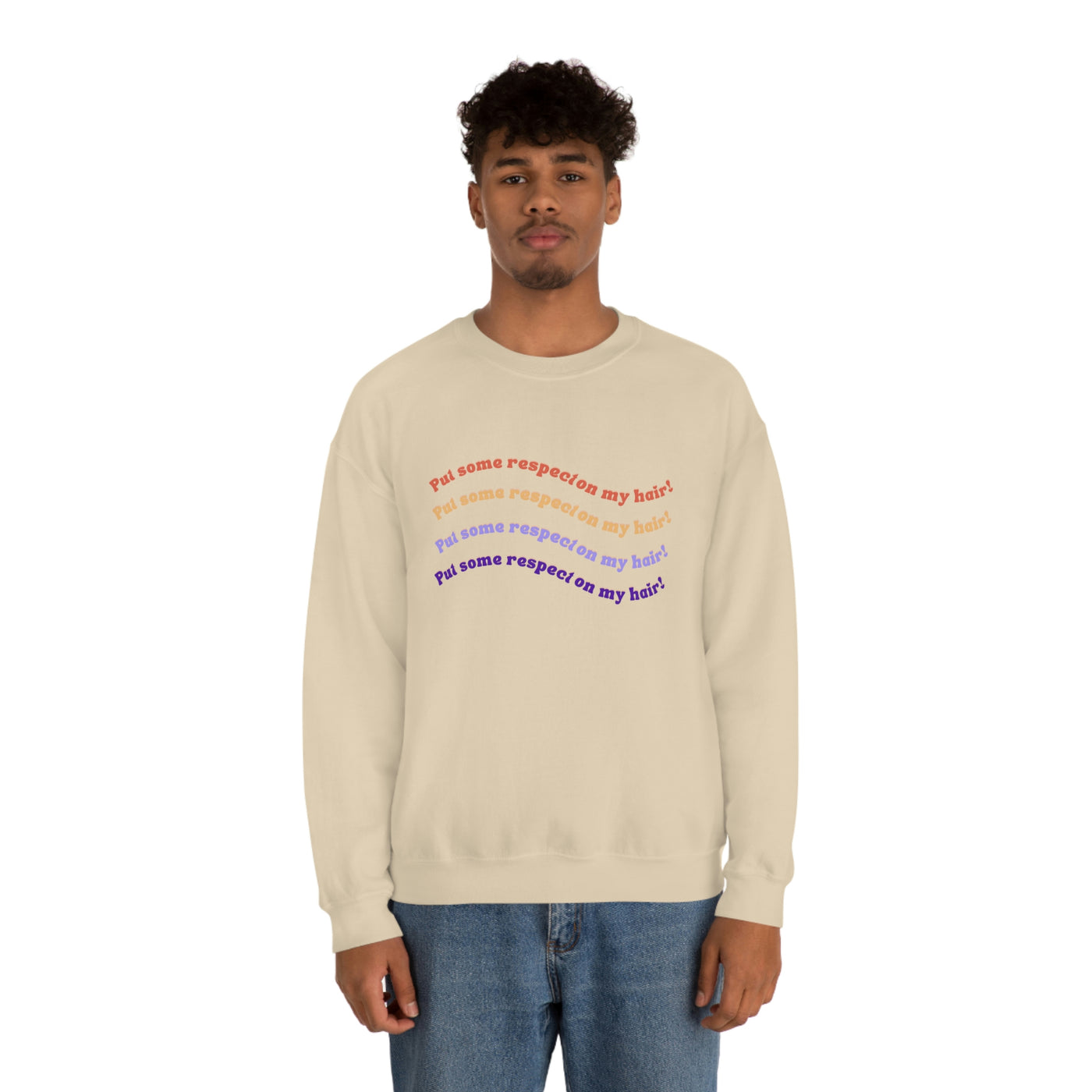 Put Some Respect On My Hair! - Unisex Heavy Blend™ Crewneck Sweatshirt - curlysister