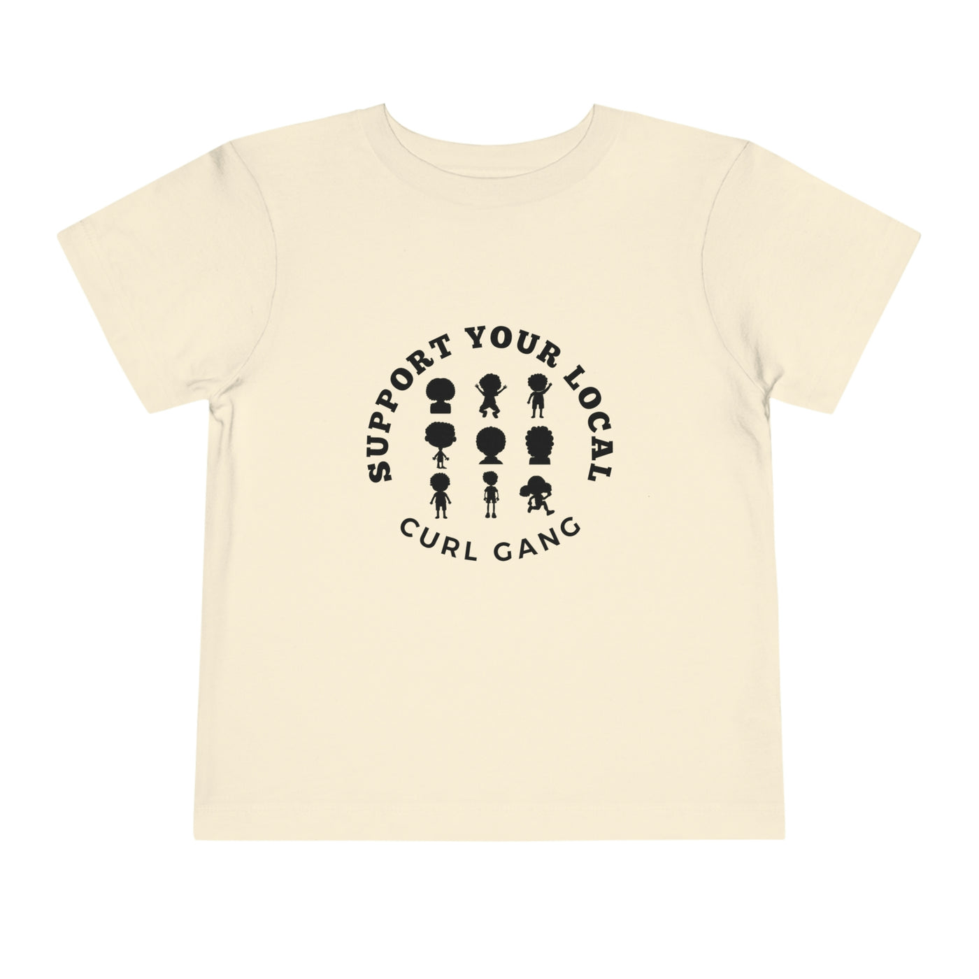 Support Your Local Curl Gang - Toddler Short Sleeve Tee - curlysister