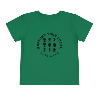 Support Your Local Curl Gang - Toddler Short Sleeve Tee - curlysister