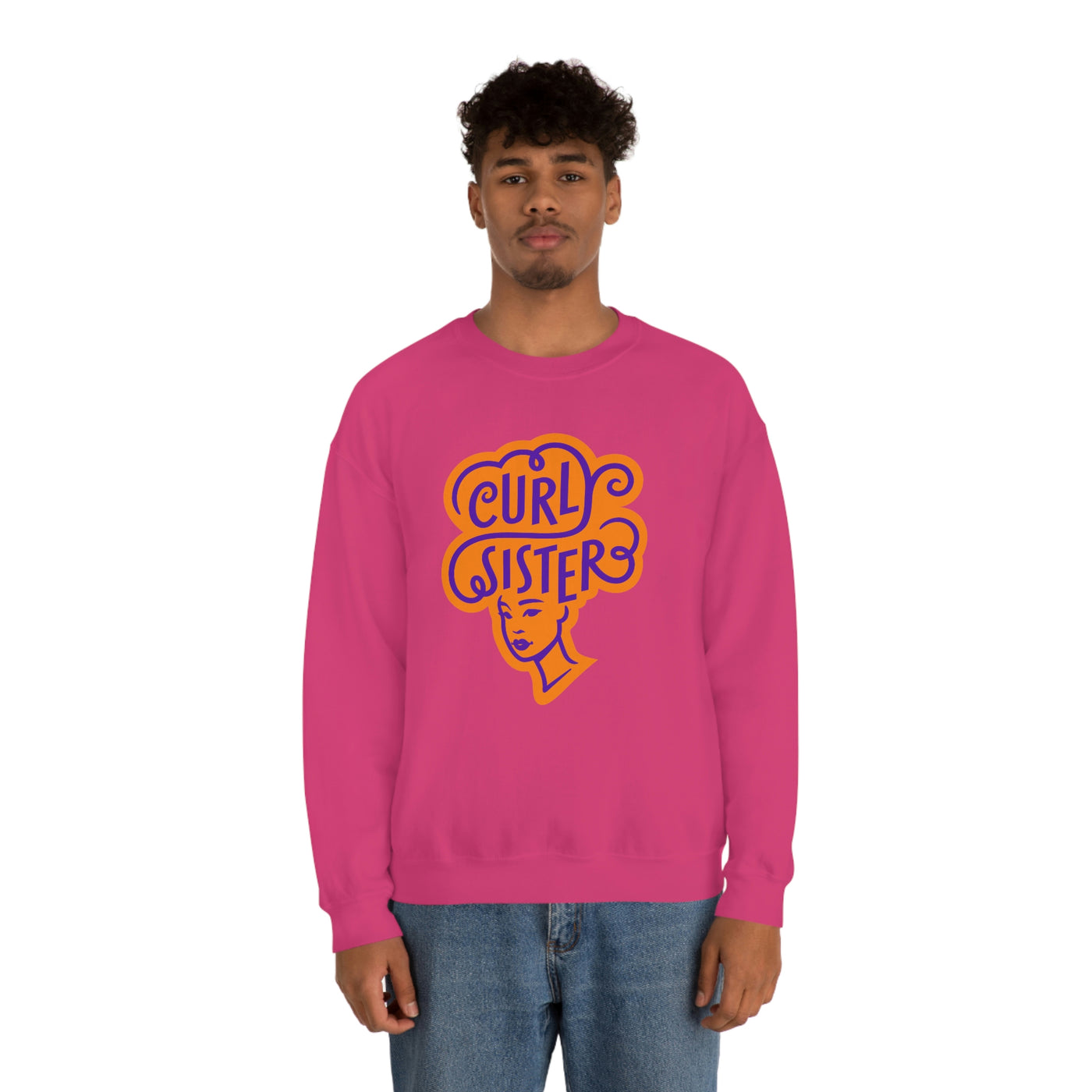 Curly Sister- Women Heavy Blend™ Crewneck Sweatshirt - curlysister
