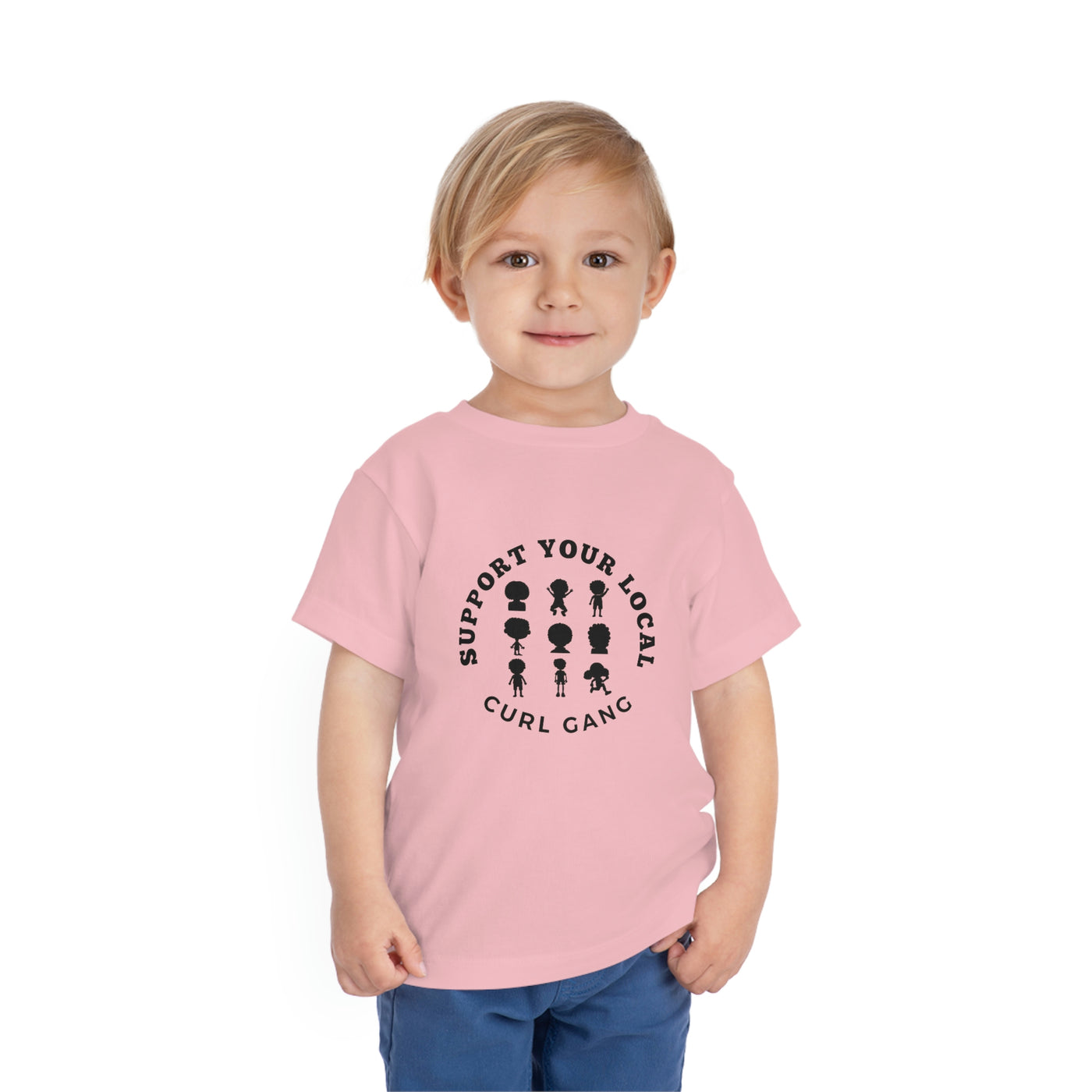 Support Your Local Curl Gang - Toddler Short Sleeve Tee - curlysister