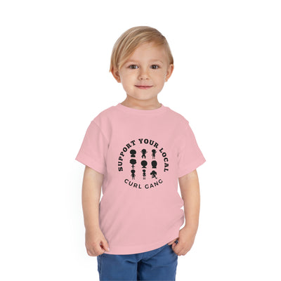 Support Your Local Curl Gang - Toddler Short Sleeve Tee - curlysister