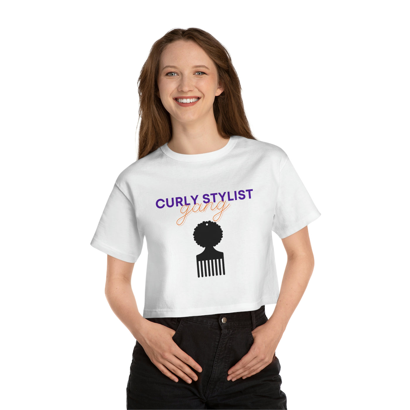 Curly Stylist Cropped T-Shirt