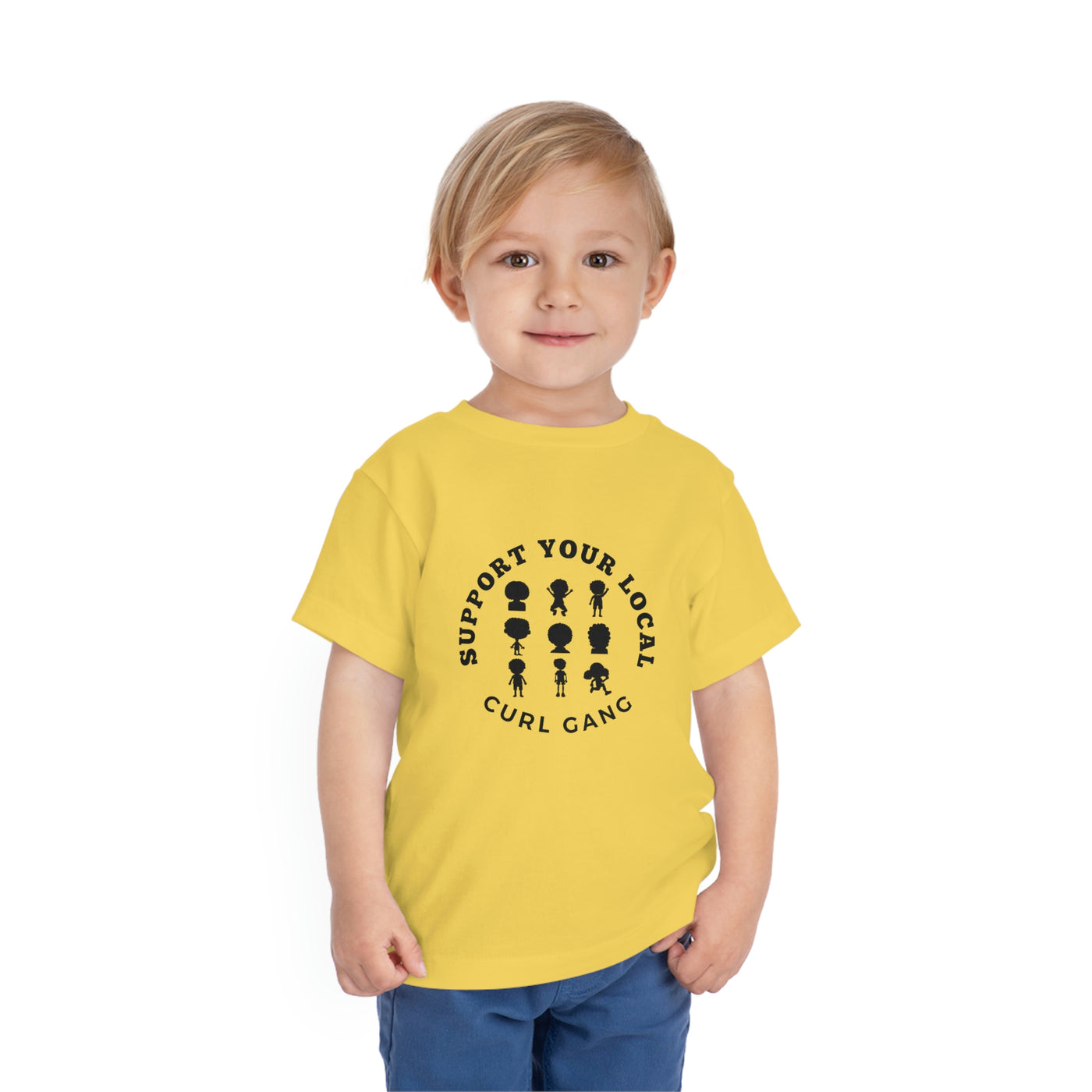Support Your Local Curl Gang - Toddler Short Sleeve Tee - curlysister