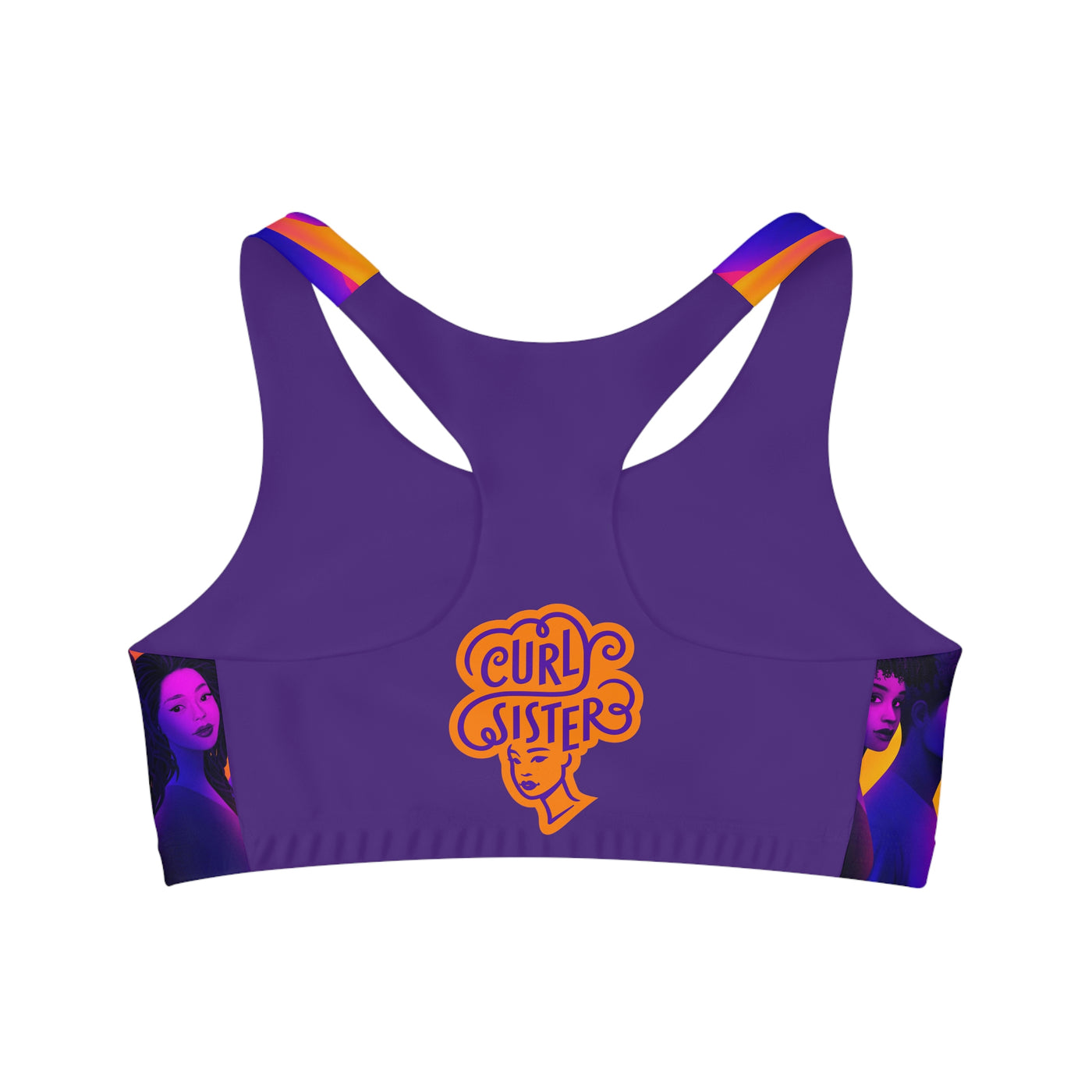Curly Sister Seamless Sports Bra (AOP)
