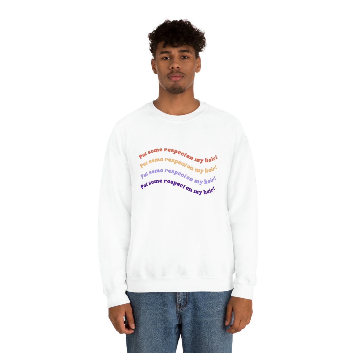 Put Some Respect On My Hair! - Unisex Heavy Blend™ Crewneck Sweatshirt - curlysister