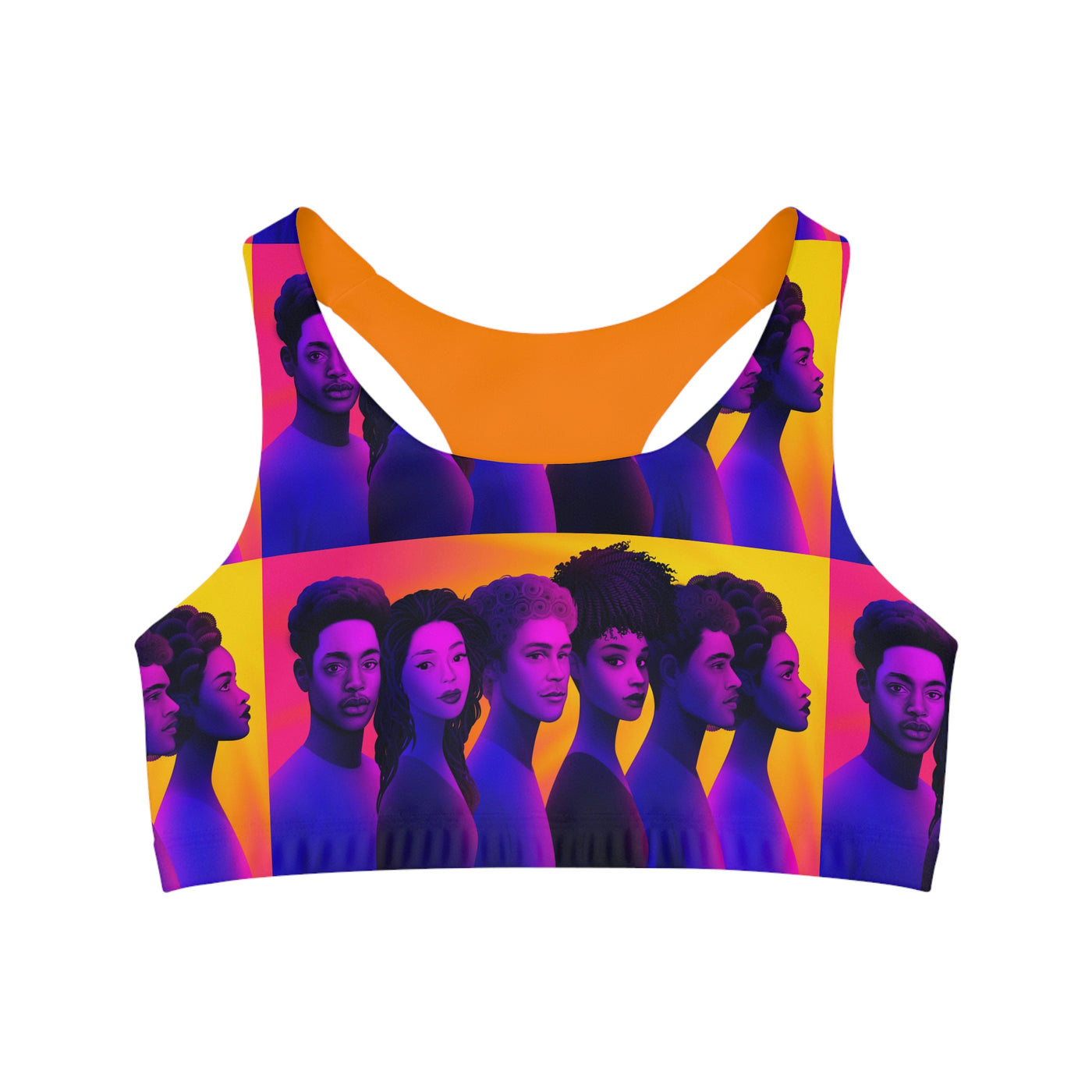 Curly Sister Seamless Sports Bra (AOP)