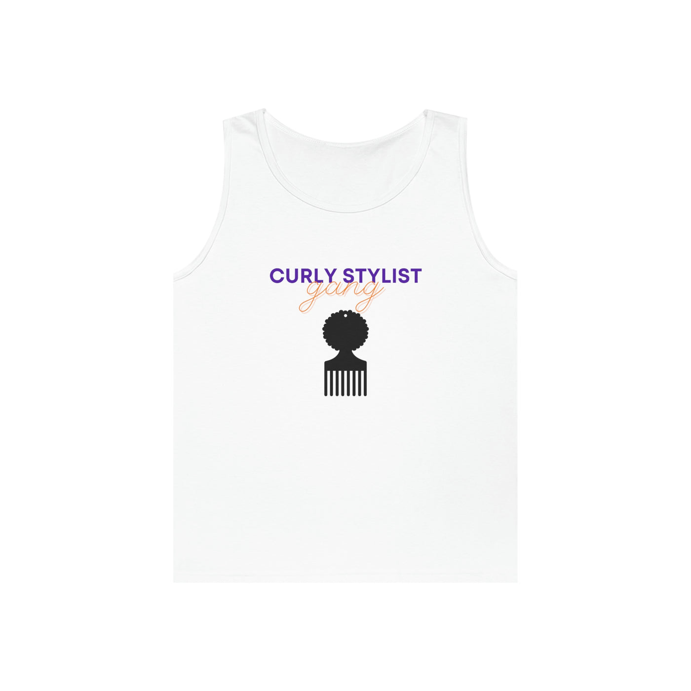Curly Stylist Gang-Unisex Heavy Cotton Tank Top - curlysister