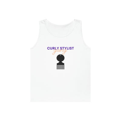 Curly Stylist Gang-Unisex Heavy Cotton Tank Top - curlysister
