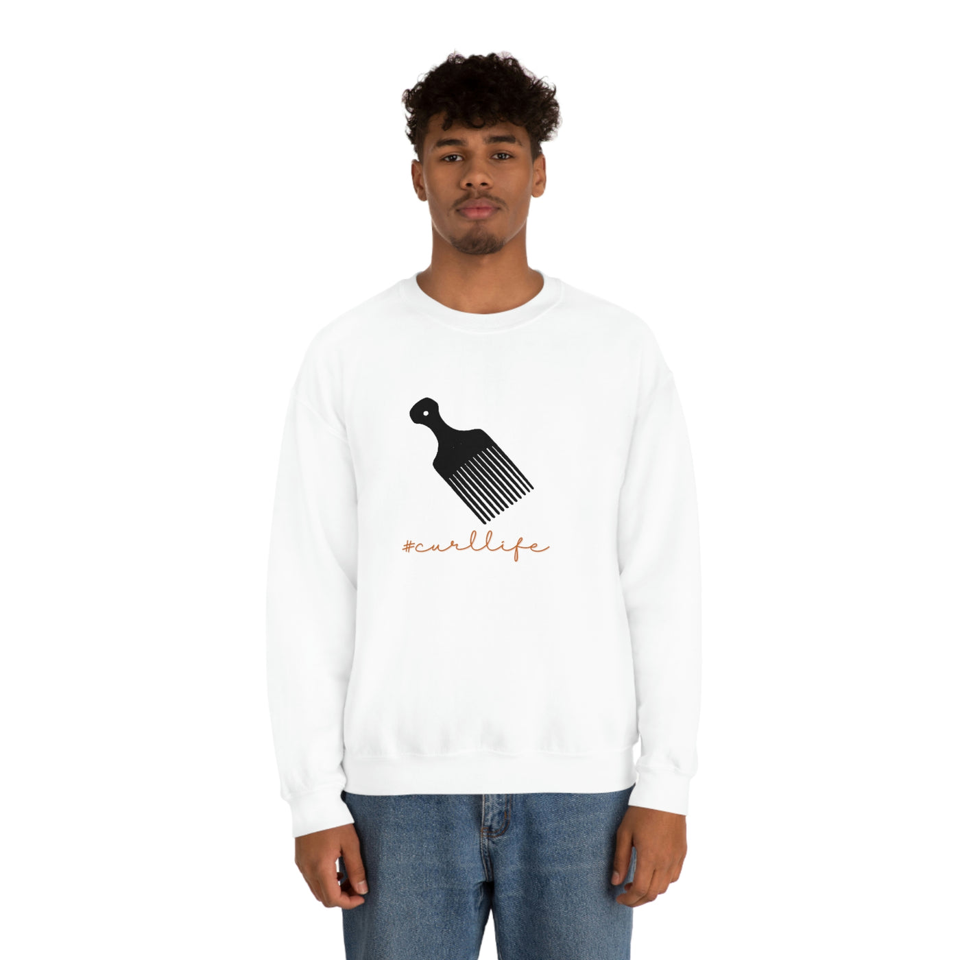 curl life - Unisex Heavy Blend™ Crewneck Sweatshirt - curlysister