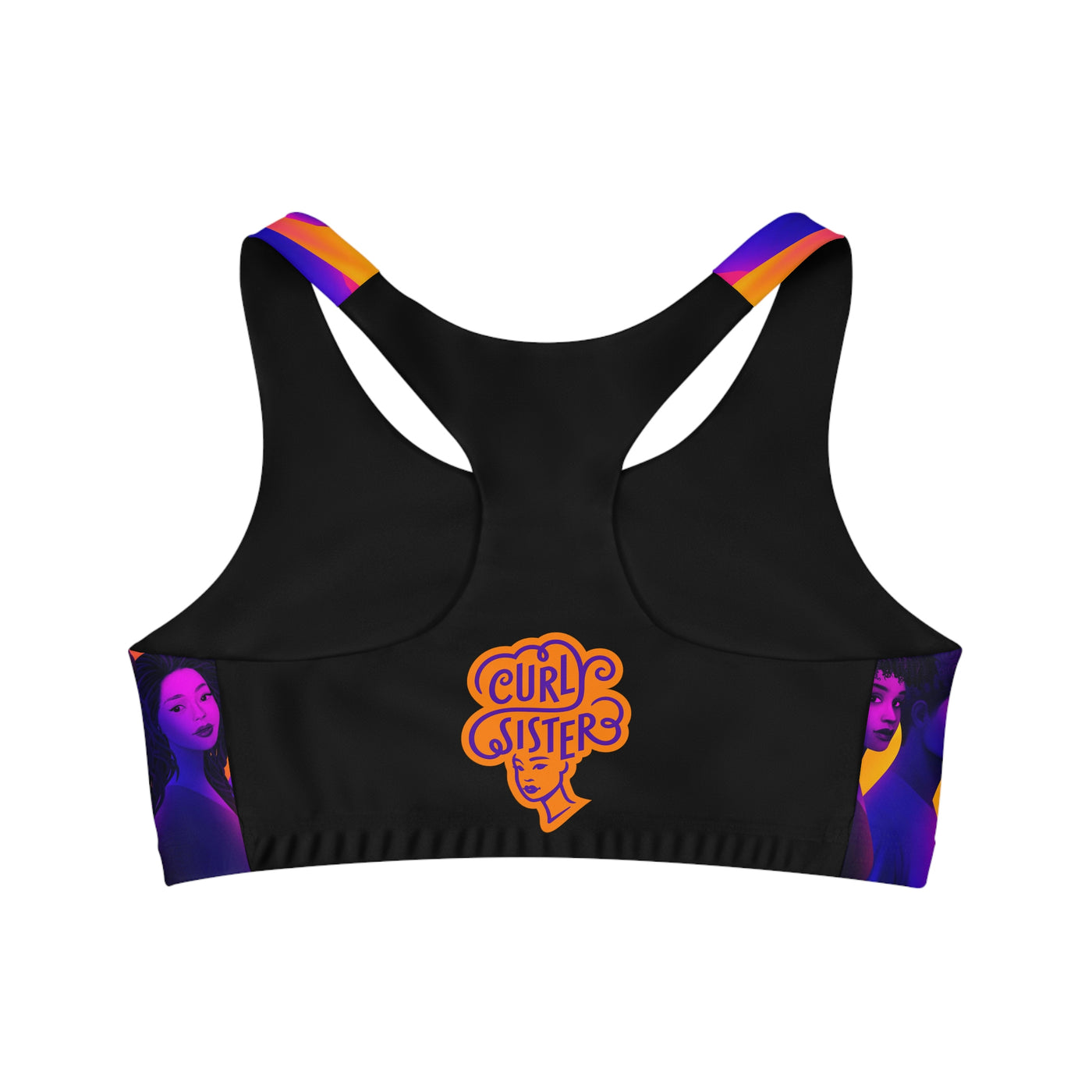 Curly Sister Seamless Sports Bra (AOP)