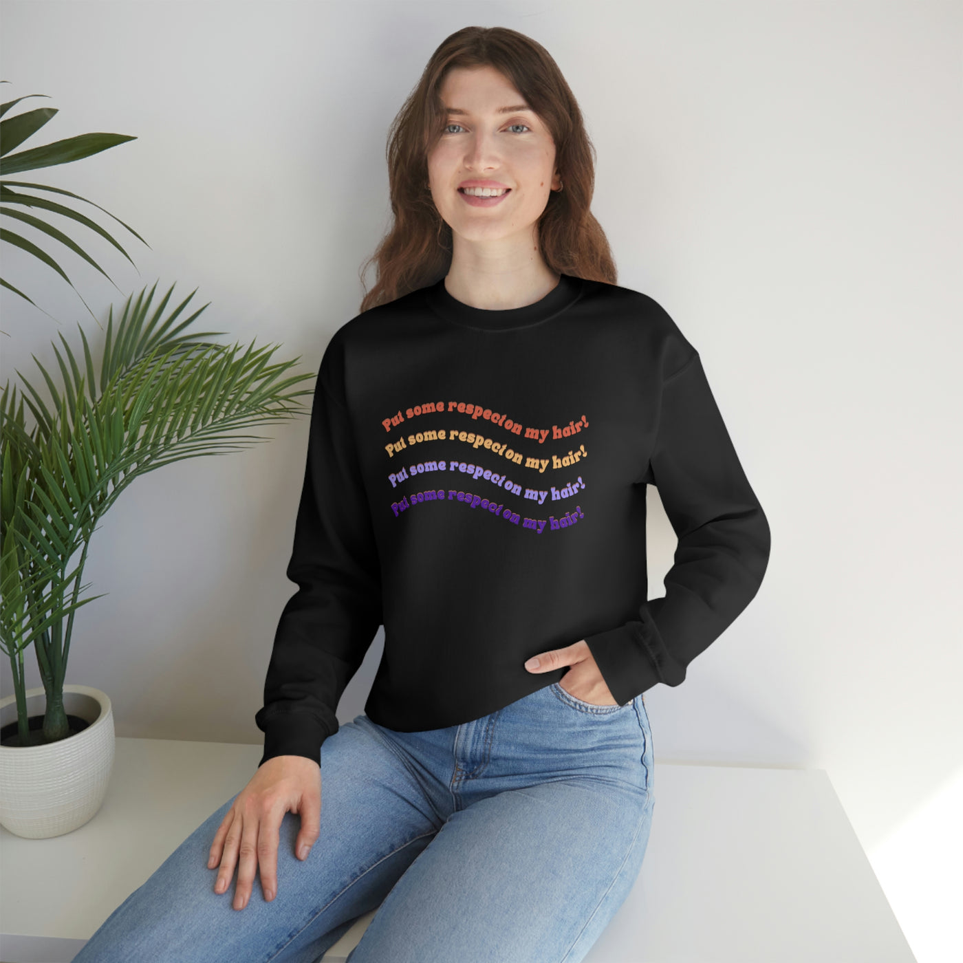 Put Some Respect On My Hair! - Unisex Heavy Blend™ Crewneck Sweatshirt - curlysister