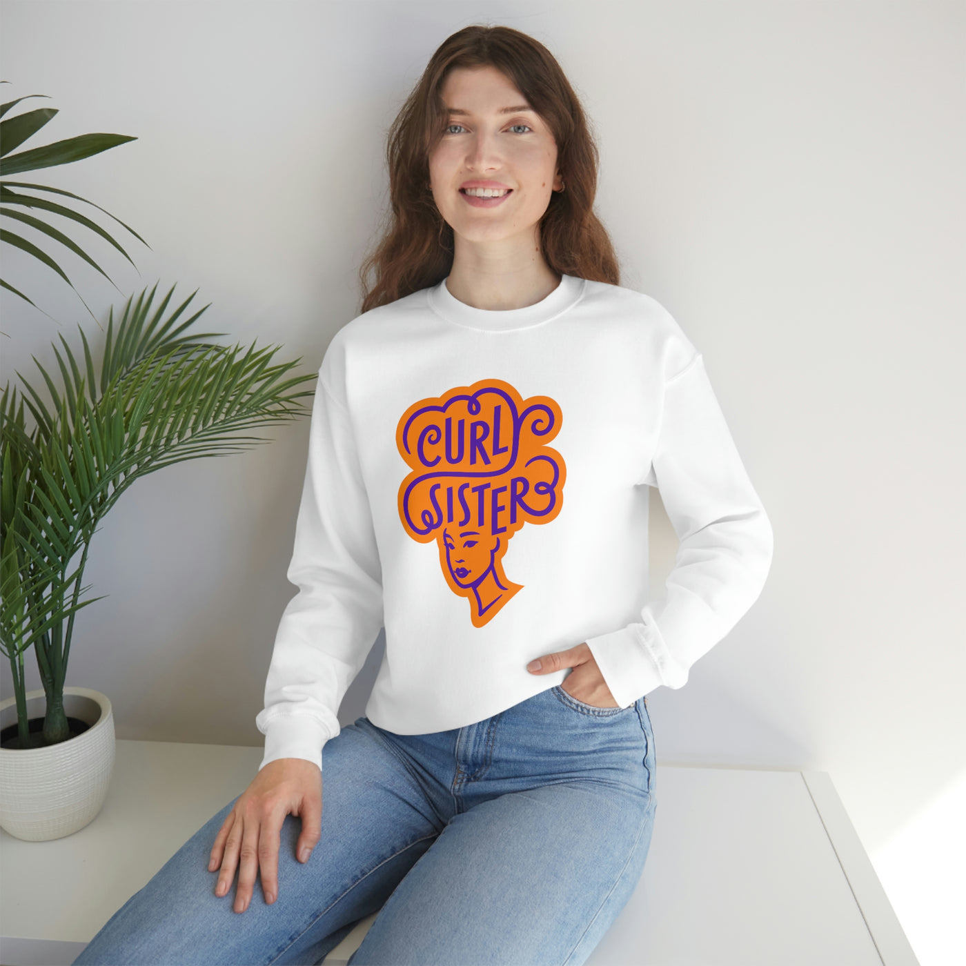 Curly Sister- Women Heavy Blend™ Crewneck Sweatshirt - curlysister