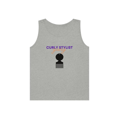 Curly Stylist Gang-Unisex Heavy Cotton Tank Top - curlysister