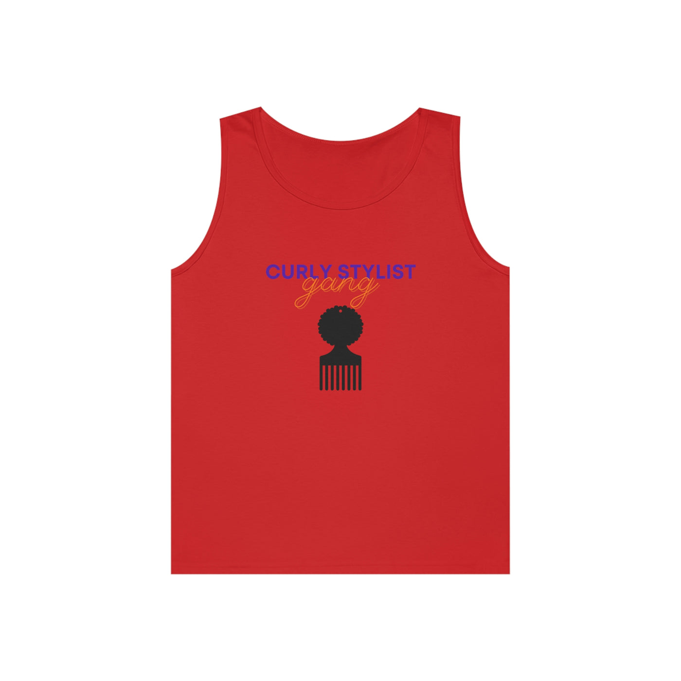 Curly Stylist Gang-Unisex Heavy Cotton Tank Top - curlysister