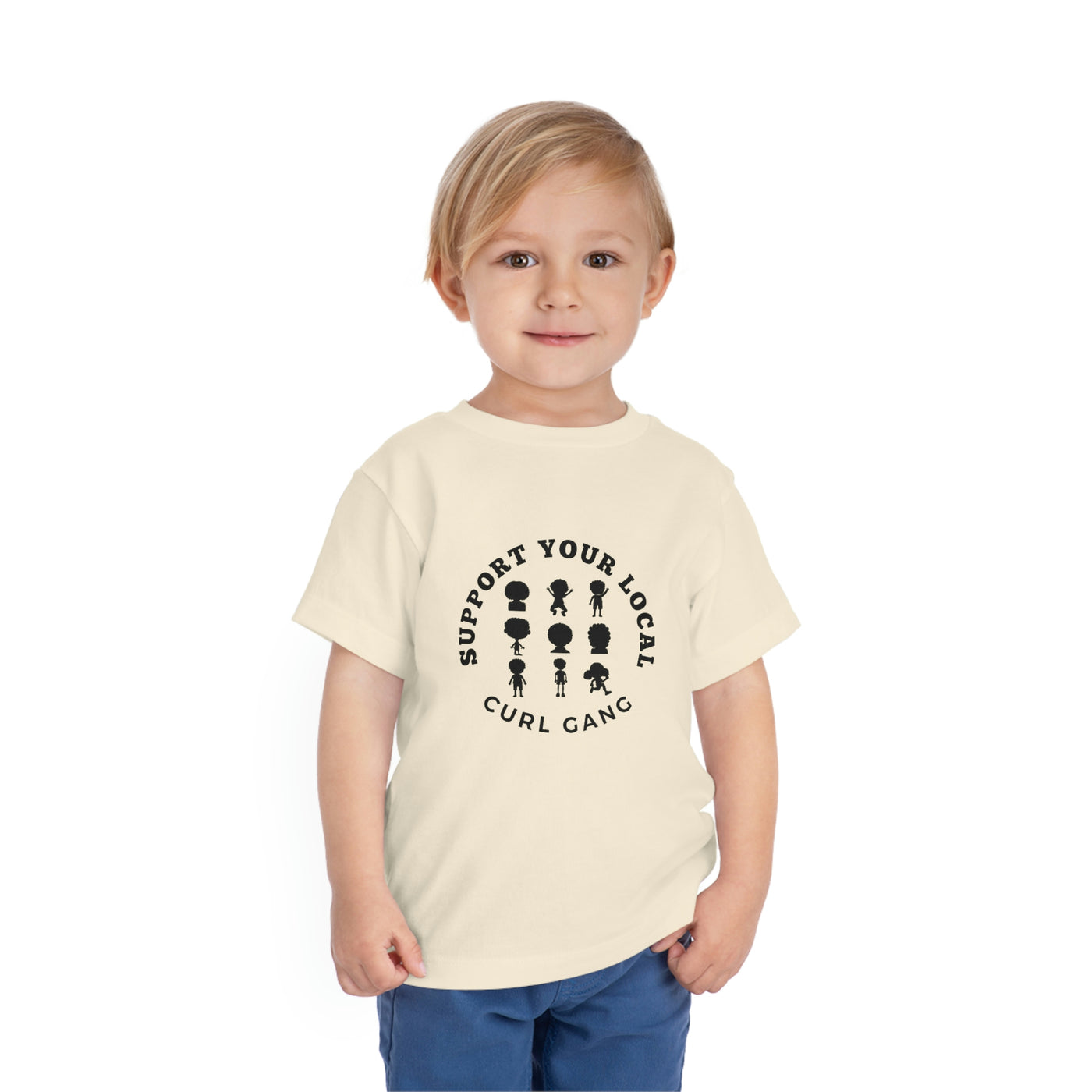 Support Your Local Curl Gang - Toddler Short Sleeve Tee - curlysister