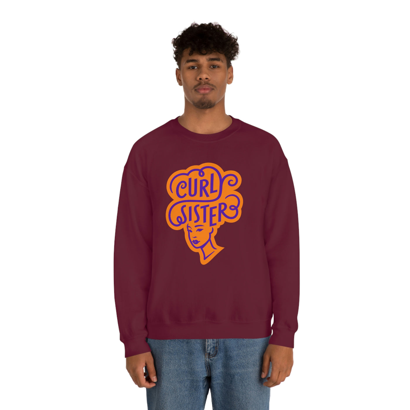 Curly Sister- Women Heavy Blend™ Crewneck Sweatshirt - curlysister