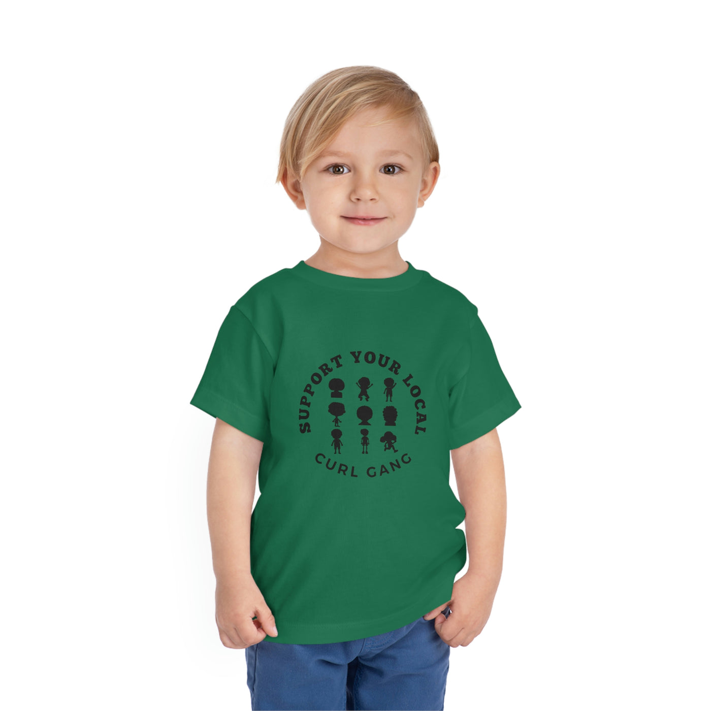 Support Your Local Curl Gang - Toddler Short Sleeve Tee - curlysister