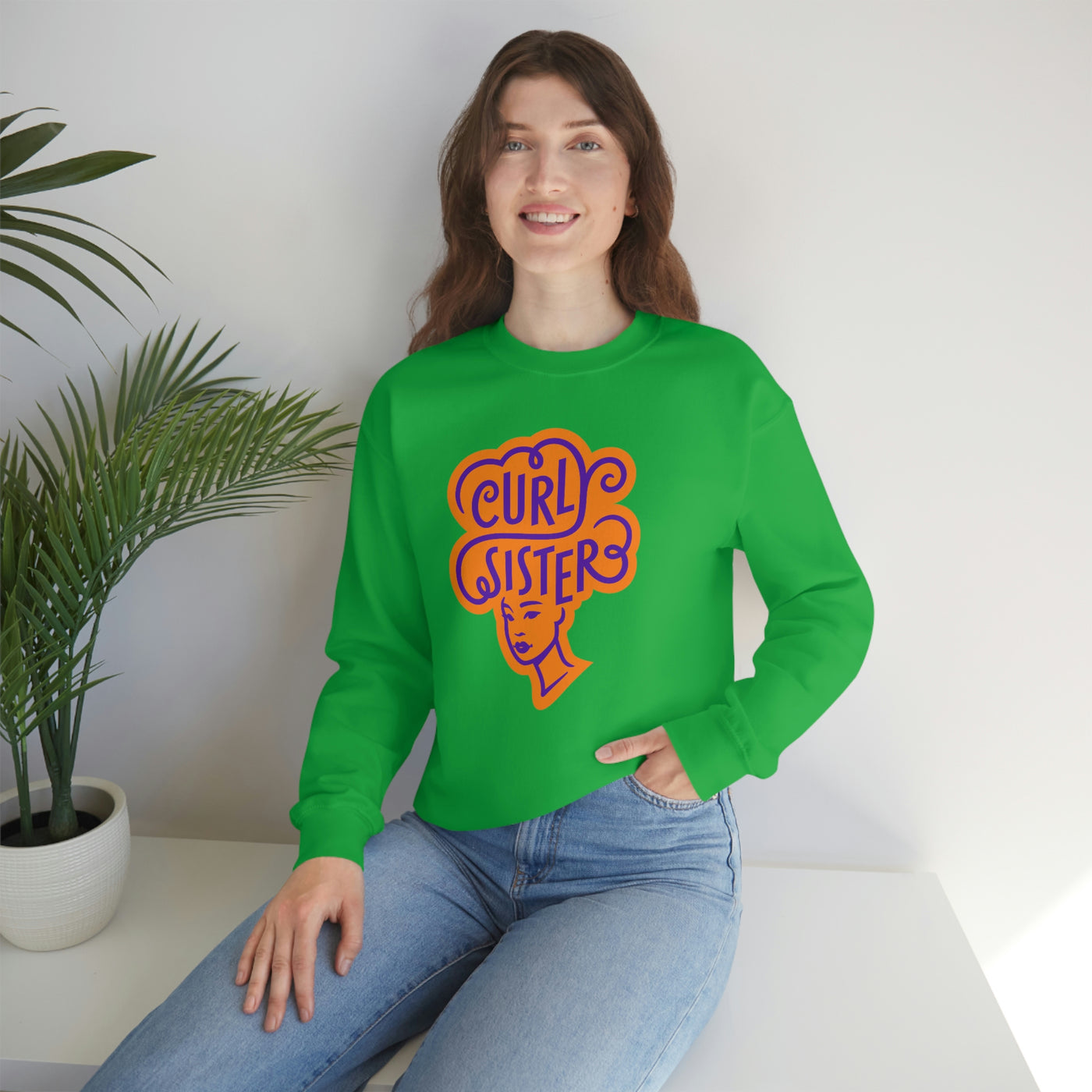 Curly Sister- Women Heavy Blend™ Crewneck Sweatshirt - curlysister