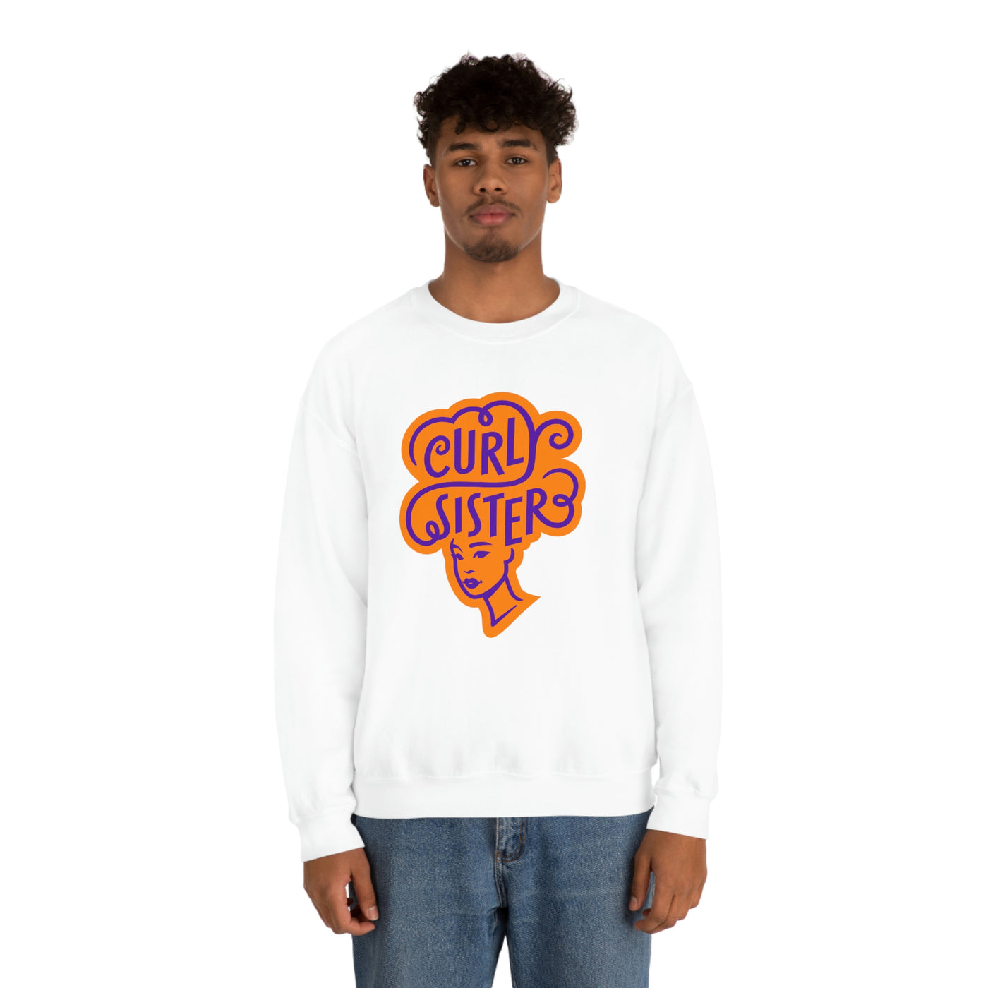 Curly Sister- Women Heavy Blend™ Crewneck Sweatshirt - curlysister