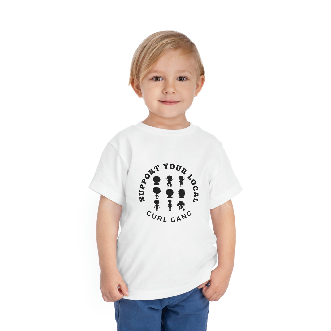 Support Your Local Curl Gang - Toddler Short Sleeve Tee - curlysister