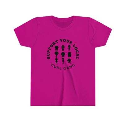 Support Your Local Curl Gang - Youth Short Sleeve Tee - curlysister