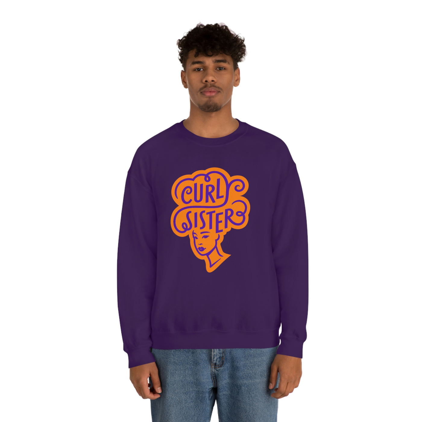 Curly Sister- Women Heavy Blend™ Crewneck Sweatshirt - curlysister