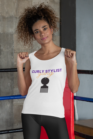 Curly Stylist Gang-Unisex Heavy Cotton Tank Top - curlysister